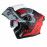 JIEKAI Motorcycle Helmet 902 Red Rose Motorcycle Uncovered Helmet Flip up Chin Double Visor Full Face New Model with Spoiler