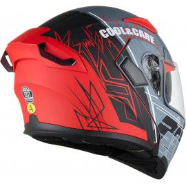 JIEKAI Motorcycle Helmet 902 Red Rose Motorcycle Uncovered Helmet Flip up Chin Double Visor Full Face New Model with Spoiler