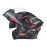 JIEKAI Motorcycle Helmet 902 Splash Red Black Motorcycle Uncovered Helmet Flip up Chin Double Visor Full Face New Model with Spoiler