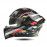 JIEKAI Motorcycle Helmet 902 Splash Red Black Motorcycle Uncovered Helmet Flip up Chin Double Visor Full Face New Model with Spoiler