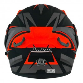 JIEKAI Motorcycle Helmet 902 Lightning Rose Orange Black Motorcycle Uncovered Helmet Flip up Chin Double Visor Full Face New Model with Spoiler