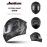 JIEKAI JK-316 MATT GRAY WITH BLACK GREEN HELMET FULL FACE DOT CERTIFIED
