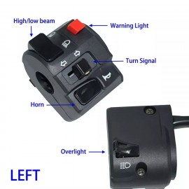 1 PC Motorcycle Switches Motorbike Horn Turn Signal Button Handlebar Switch Motorcycle Electric Starter Controller Grip Assembly Left Side
