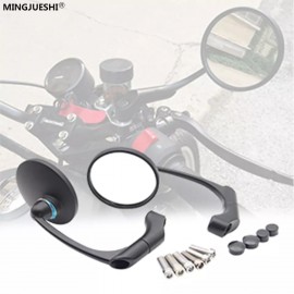 Motorcycle Rear view Aluminium Side Mirror with 8/10mm Screws Universal Round Retro Modified Motorbike Cafe Racer Rear view Mirrors Motorcycle Rear view Aluminium Side Mirror with 8/10mm Screws Universal Round Retro Modified Motorbike Cafe Racer Rear view Mirrors