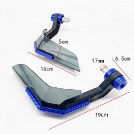 Motorcycle Aluminium Alloy + ABS Plastic Crystal Shade Hand Guard For 7/8 inches Handle Bars Blue