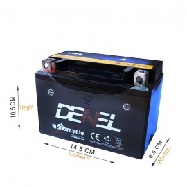 6MF9 DENEL Heavy Duty Dry Battery 9Ah/12V For all Super Bikes, Heavy Bikes