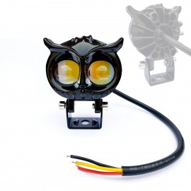 1-PCS of TRG OWL EYE Metal Body LED Long Range OWL Mini Driving Light Dual Colour