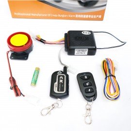 CK Two 2 Way Motorcycle Alarm System Remote Control Vibration Alarm Theft Protection Moto Scooter Motor Security Alarm Engine Start