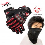 Winter Mask + Pro Biker Gloves MCS-23 Black