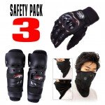 Pack of 3 - Gloves, Mask & Elbow Knee pad