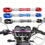 Motorcycle Handle Cross Bar Extension For LED Lights and Mobile Holder Buttons Reduce Vibration
