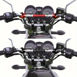 Motorcycle Handle Cross Bar Extension For LED Lights and Mobile Holder Buttons Reduce Vibration