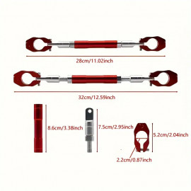 Motorcycle Handle Cross Bar Extension For LED Lights and Mobile Holder Buttons Reduce Vibration