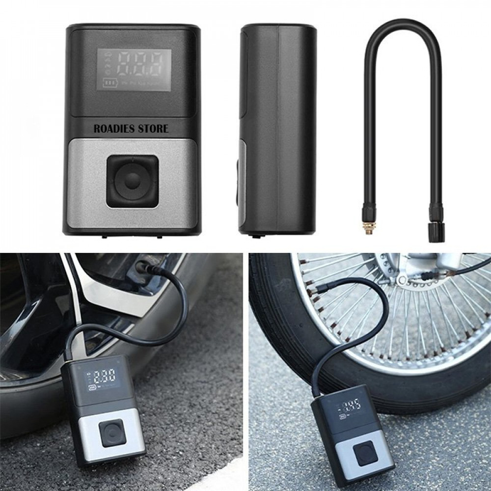 JOHORSE Tyre Inflator – Tire Air Pump – Digital Pressure Gauge – Cordless Battery Portable – Motorcycle Car Ball Bicycle