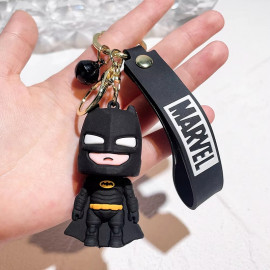1-PC Marvel Avengers Keychain Superhero Captain America Spidrman Iron Man Silicone Pendant Keyring Kawaii Jewellery Accessories Gift