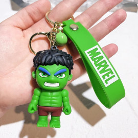 1-PC Marvel Avengers Keychain Superhero Captain America Spidrman Iron Man Silicone Pendant Keyring Kawaii Jewellery Accessories Gift