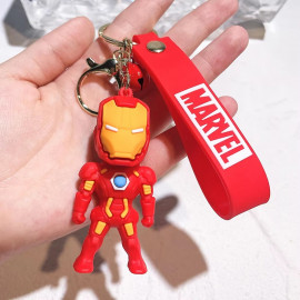 1-PC Marvel Avengers Keychain Superhero Captain America Spidrman Iron Man Silicone Pendant Keyring Kawaii Jewellery Accessories Gift