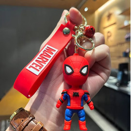 1-PC Marvel Avengers Keychain Superhero Captain America Spidrman Iron Man Silicone Pendant Keyring Kawaii Jewellery Accessories Gift
