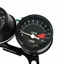  Universal Speedometer RPM Meter Classic Retro Vintage Dual Dial Meter