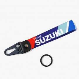 1-PC Motorcycle Collectable Strap Embroidery Keyring Keychain For Honda Yamaha Suzuki Ducati BMW Aprilia Kawasaki Benelli Yari Mitsubish Team Suzuki Key Ring Chain