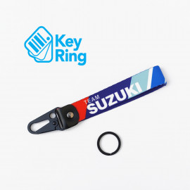 1-PC Motorcycle Collectable Strap Embroidery Keyring Keychain For Honda Yamaha Suzuki Ducati BMW Aprilia Kawasaki Benelli Yari Mitsubish Team Suzuki Key Ring Chain