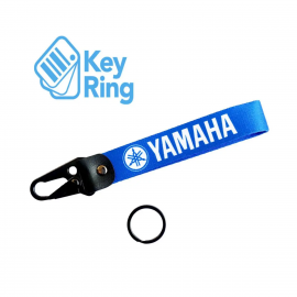 1-PC Motorcycle Collectable Strap Embroidery Keyring Keychain For Honda Yamaha Suzuki Ducati BMW Aprilia Kawasaki Benelli Yari Mitsubish Key Ring Chain Yamaha Blue