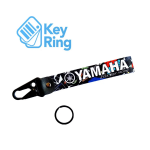 1-PC Motorcycle Collectable Strap Embroidery Keyring Keychain For Honda Yamaha Suzuki Ducati BMW Aprilia Kawasaki Benelli Yari Mitsubish Key Ring Chain Yamaha Black with Multi colors