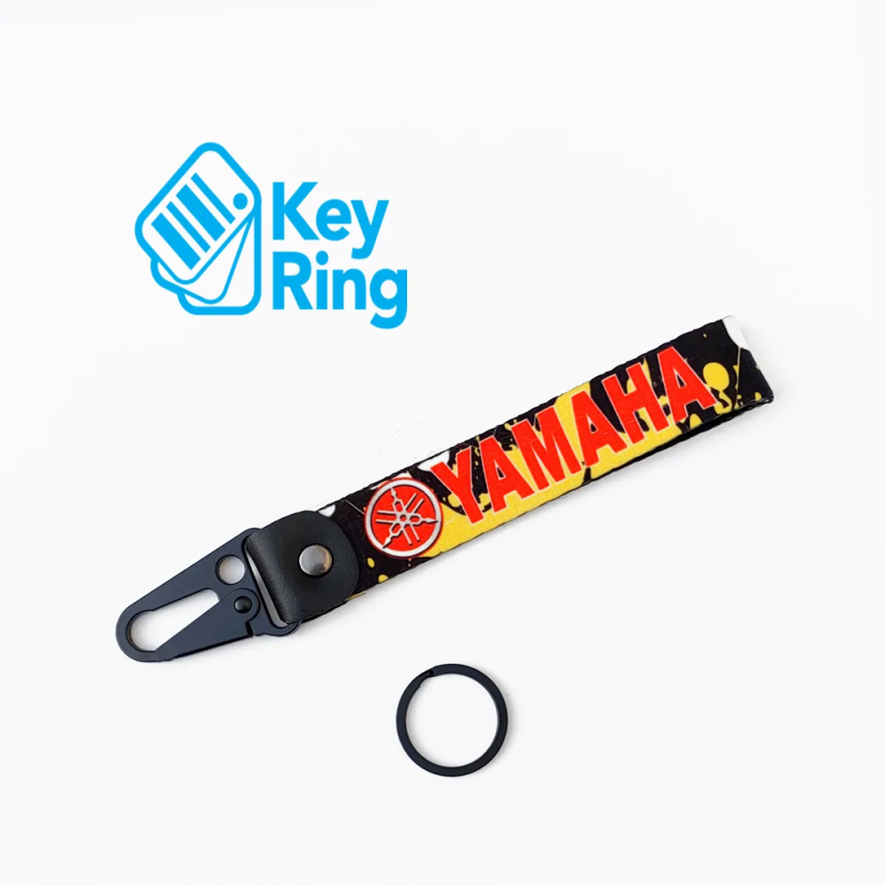 1-PC Motorcycle Collectable Strap Embroidery Keyring Keychain For Honda Yamaha Suzuki Ducati BMW Aprilia Kawasaki Benelli Yari Mitsubish Key Ring Chain Strap Yamaha