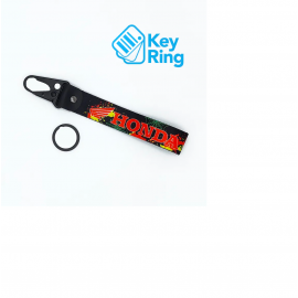 1-PC Motorcycle Collectable Strap Embroidery Keyring Keychain For Honda Yamaha Suzuki Ducati BMW Aprilia Kawasaki Benelli Honda Black Key Ring Chain