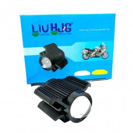 AKE 1-PCS HJG Mini Driving Dragon Eye Motorcycle Led Light 20w Dual Tone 3-Wires Fog Led For motorcycle, Car, Jeep without Flasher