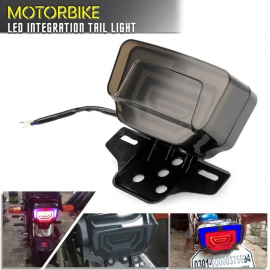Motorcycles Bike CD 70 And CG 125 LED Fancy Tail Light Stop Turn Signal with Scanning Dynamic Animation Breathing DRL