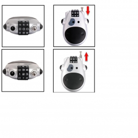 1-PC AKE BSDDP Motorcycle Helmet Lock Telescopic Steel Wire Rope Password Lock Luggage Sled Bicycle Helmet High-Precision Password Wheel Bicycle Password Lock