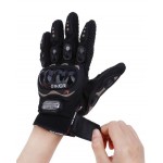  Pro Biker Gloves MCS-01C Mobile Friendly Touch Racing Gloves Black