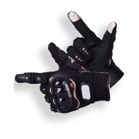  Pro Biker Gloves MCS-01C Mobile Friendly Touch Racing Gloves Black