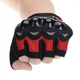 Pro Biker Half Gloves MCS-04C Red