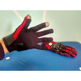  Pro Biker Gloves MCS-01C Mobile Friendly Touch Racing Gloves Red