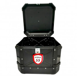 AKE 35-Litres Super Large capacity Motorcycle Tail Box , Top Box , Popular motorcycle Top Case, Durable Motorbike case, Steela 55 Top Box Black Color