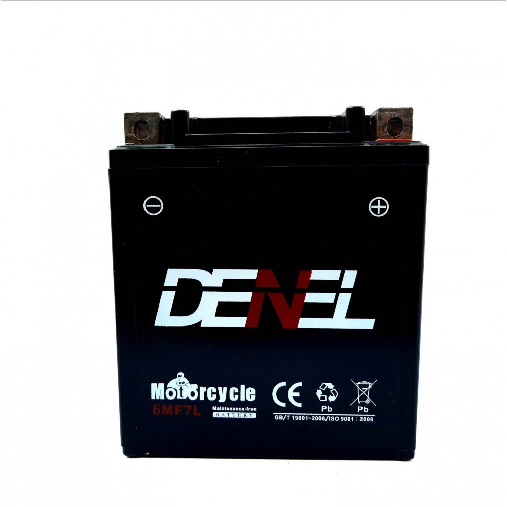 DENEL DRY MOTORCYCLE BATTERY FOR DERBI STX 150 12VOLT 7AH