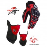 Combo Winter Mask / Gloves - Red