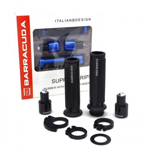 BARRACUDA CONTRAPPESI ARGENTO BLUX + ADATTATORI KAWASAKI ZX 750 Stinger