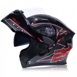 JIEKAI JK-902 k29 Flip Up DOT Certified Helmet Gloss Black