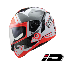 ID HELMET SPYDER D2 WHITE CHROME VISOR