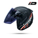 Index Pure Open face Free Size Helmet - Black