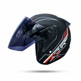 Index Pure Open face Free Size Helmet - Black