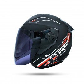 Index Pure Open face Free Size Helmet - Black