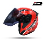 Index Pure Open face Free Size Helmet - Red