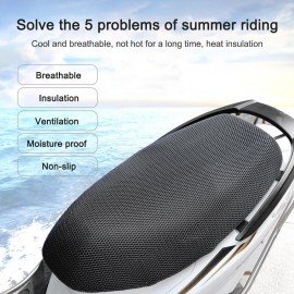 10mm Motorcycle Seat Heat Mesh Net Cover Sunscreen Cool Cushion Protector Sun Block Heat Insulation Mesh Pad
