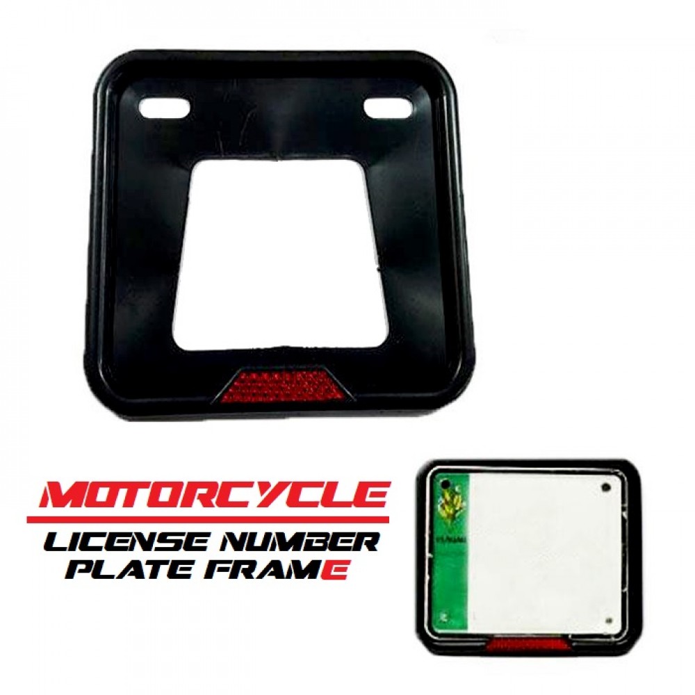 Motorcycle Number Plate Frame - BLACK