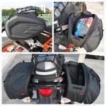 Pair of Komine Saddle Bags with Rain Covers
