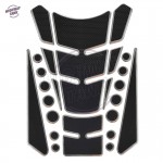 Motorcycle 3D Fuel Tank Pad Black Dotted with Silver